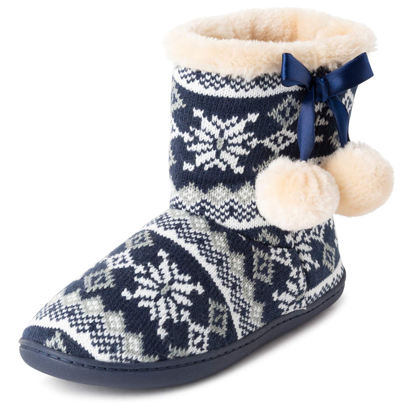 VERDA: Women's Pom Pom Faux Fur Slippers
