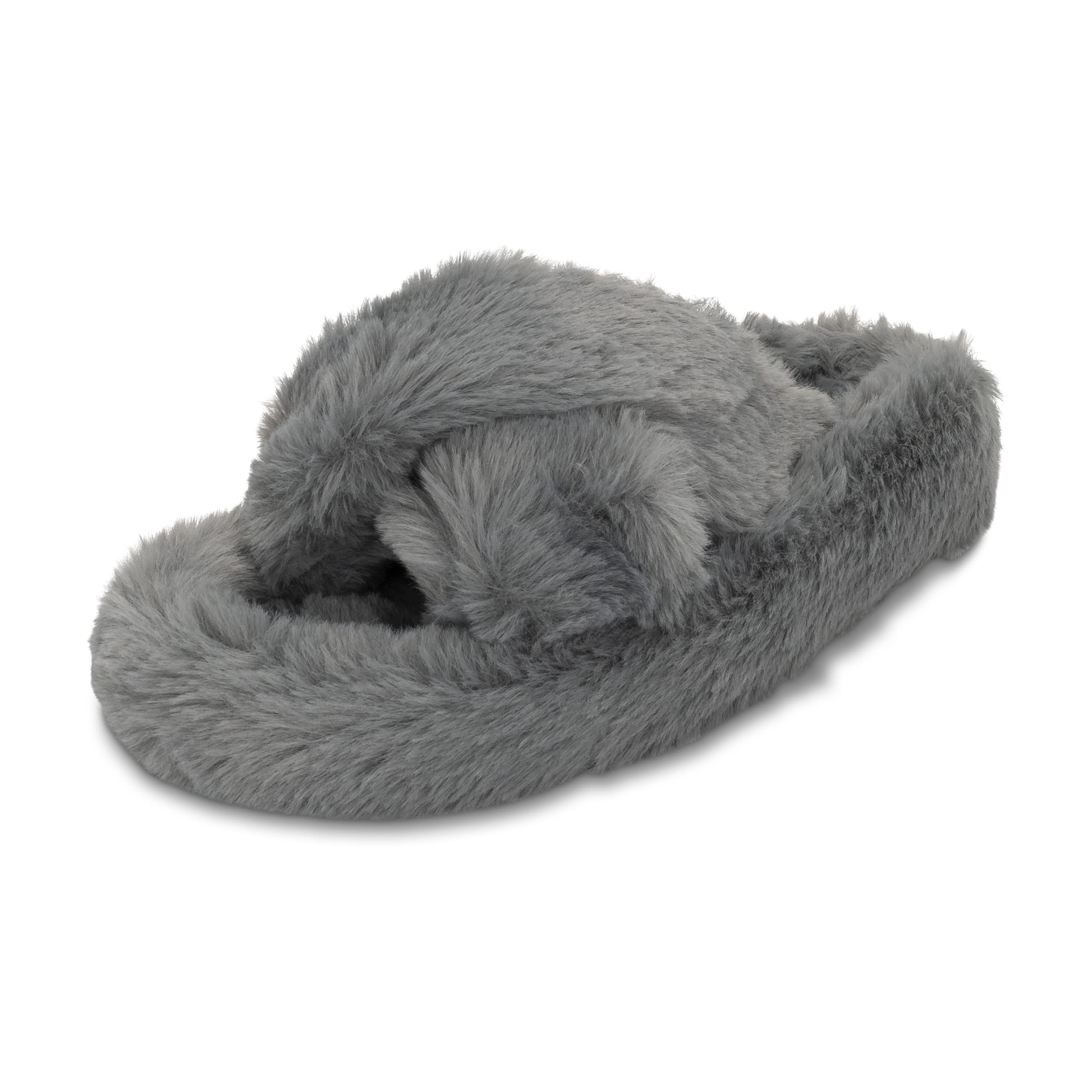 SIENNA: Women's Faux Fur Slider Slippers