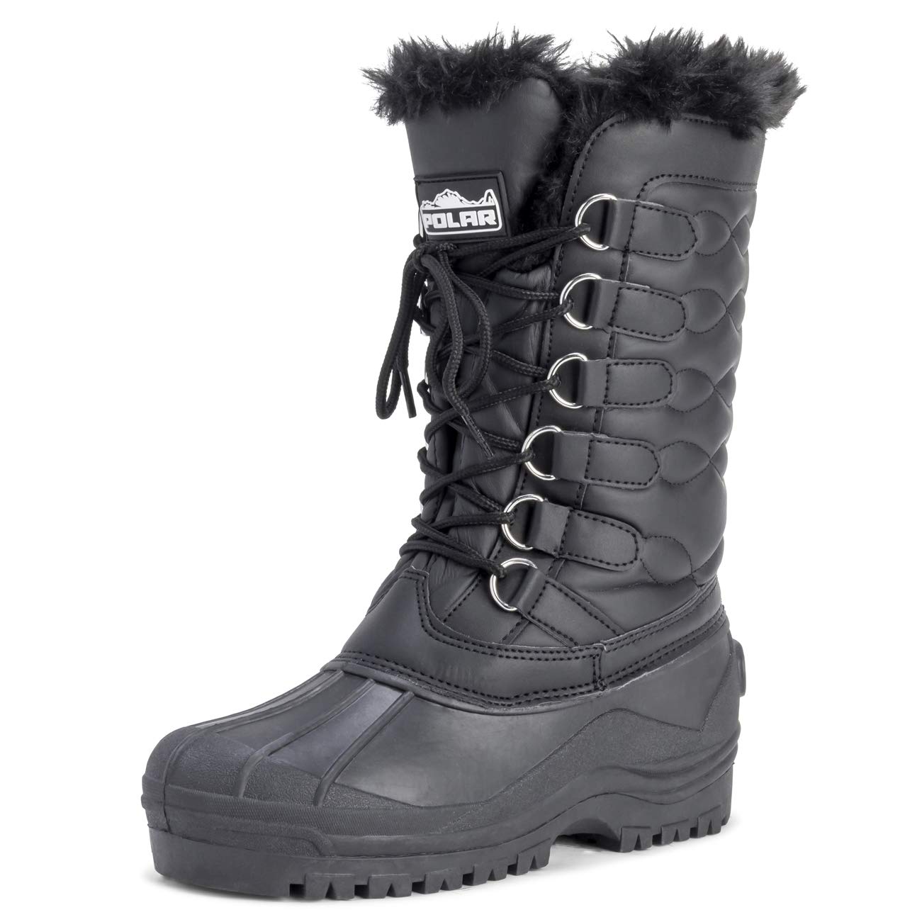 Polar Women's Lace Up Mid-Calf Snow Boots