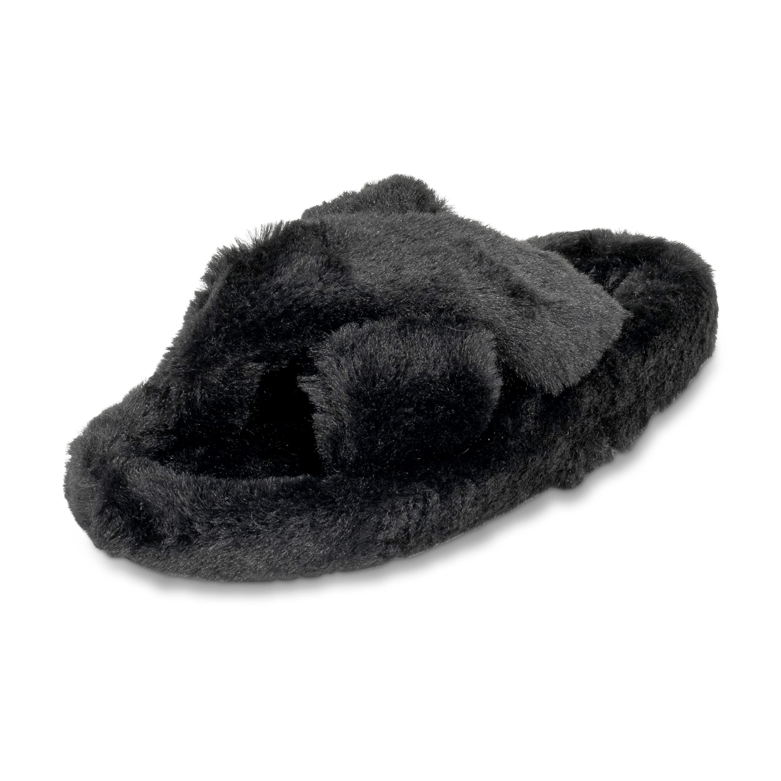 SIENNA: Women's Faux Fur Slider Slippers