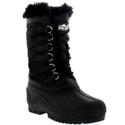 Polar Women's Lace Up Mid-Calf Snow Boots