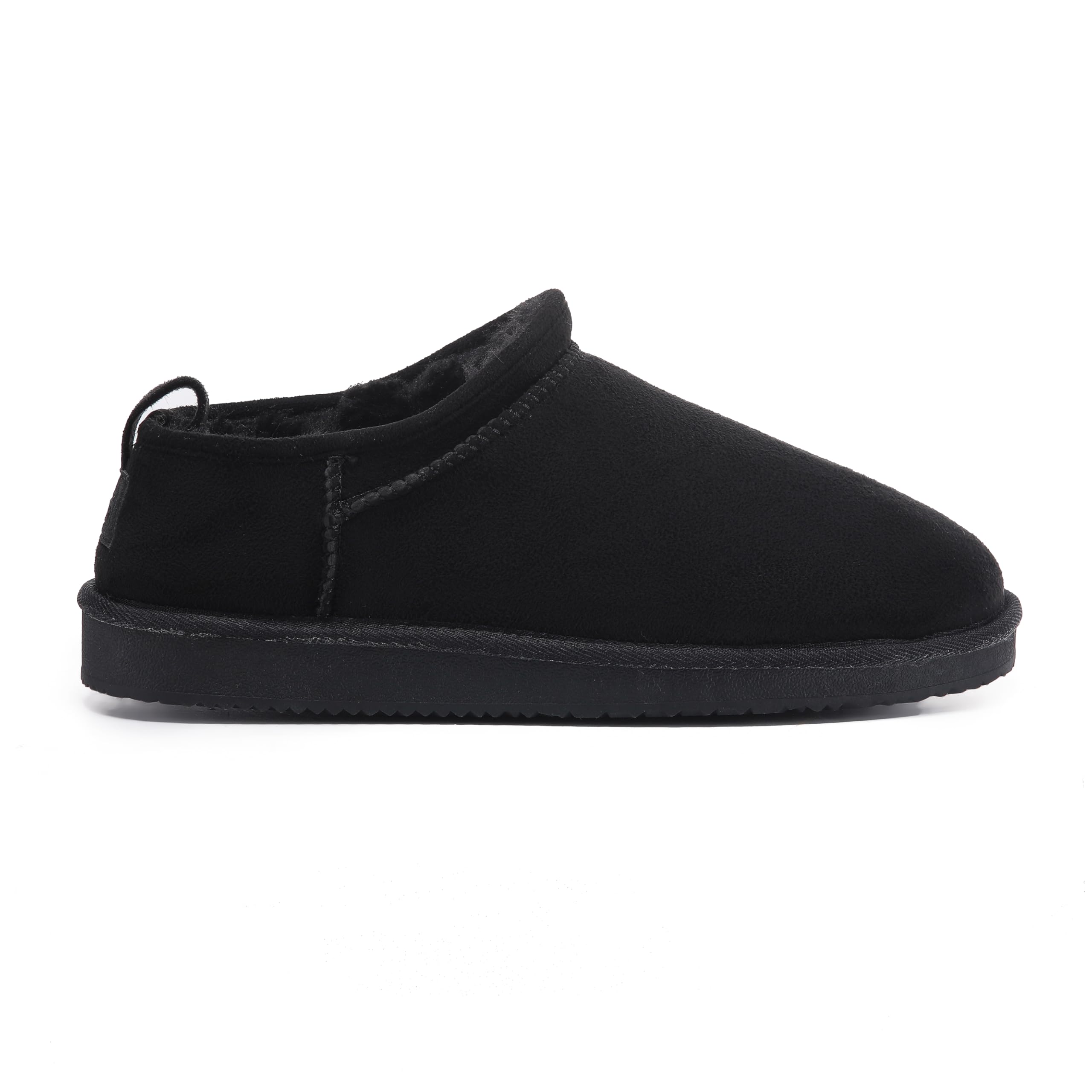 LILA: Fur Lined Mini Suede Slippers