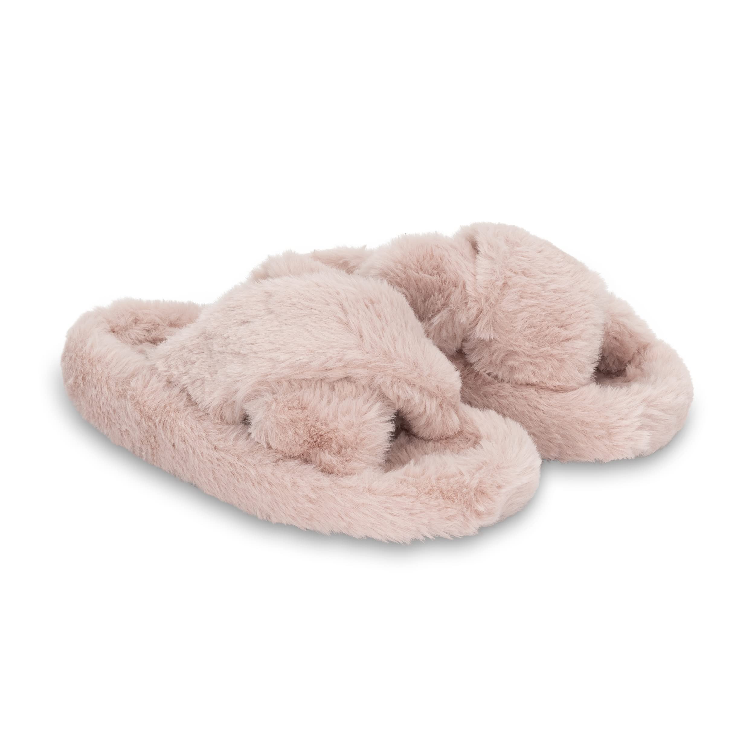 SIENNA: Women's Faux Fur Slider Slippers
