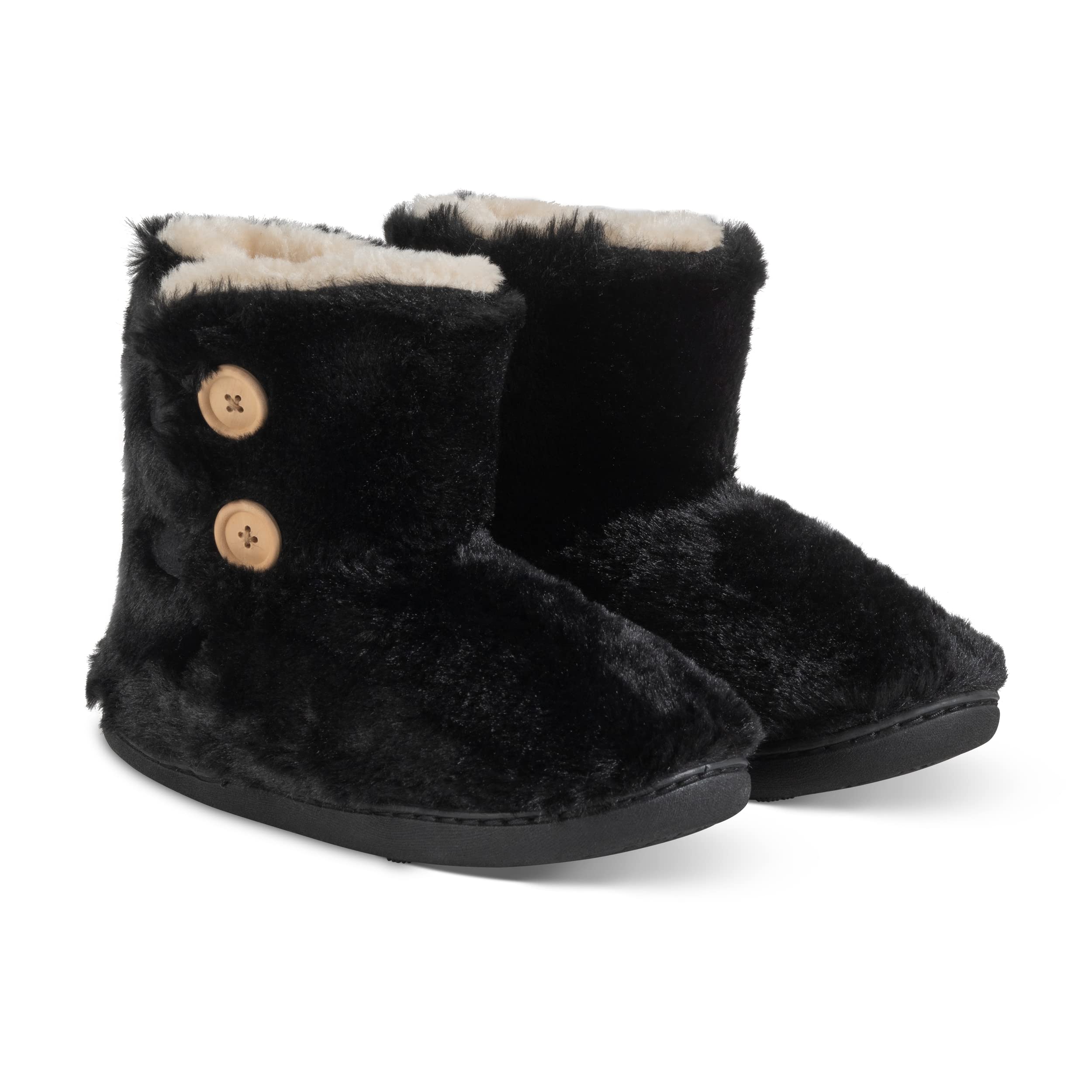 Polar Women's Knitted Faux Fur Slippers