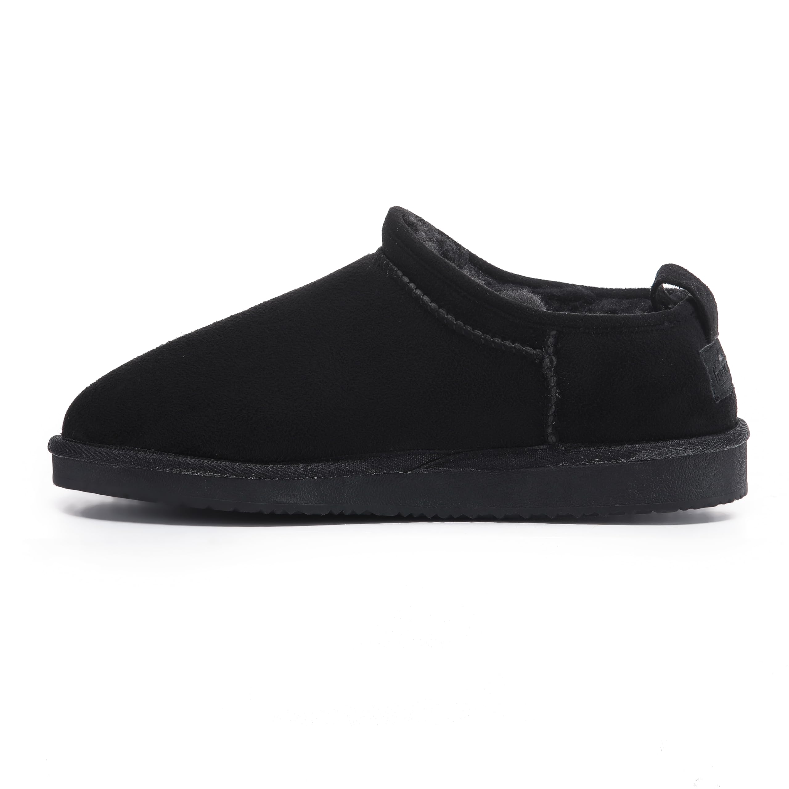 LILA: Fur Lined Mini Suede Slippers