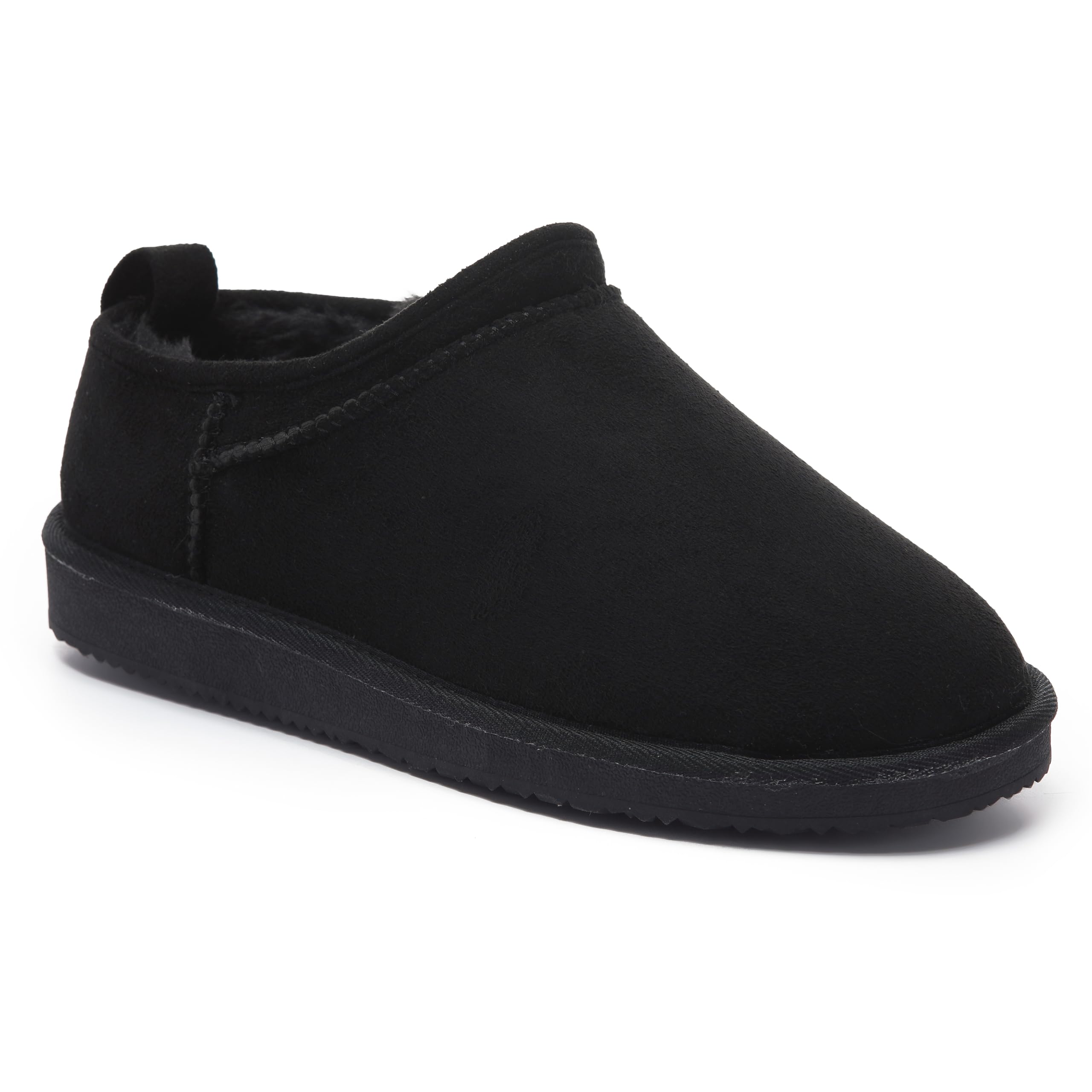 LILA: Fur Lined Mini Suede Slippers