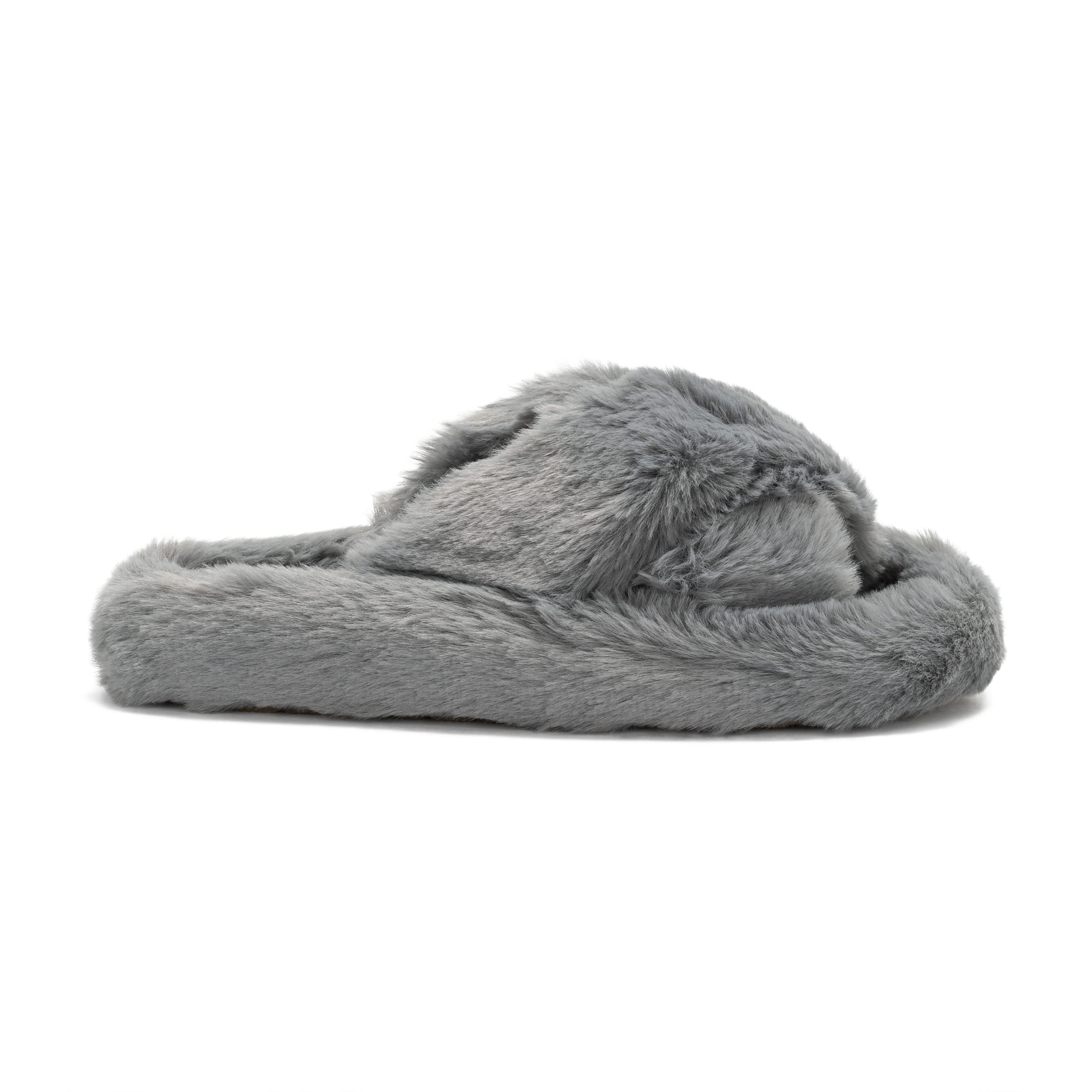 SIENNA: Women's Faux Fur Slider Slippers