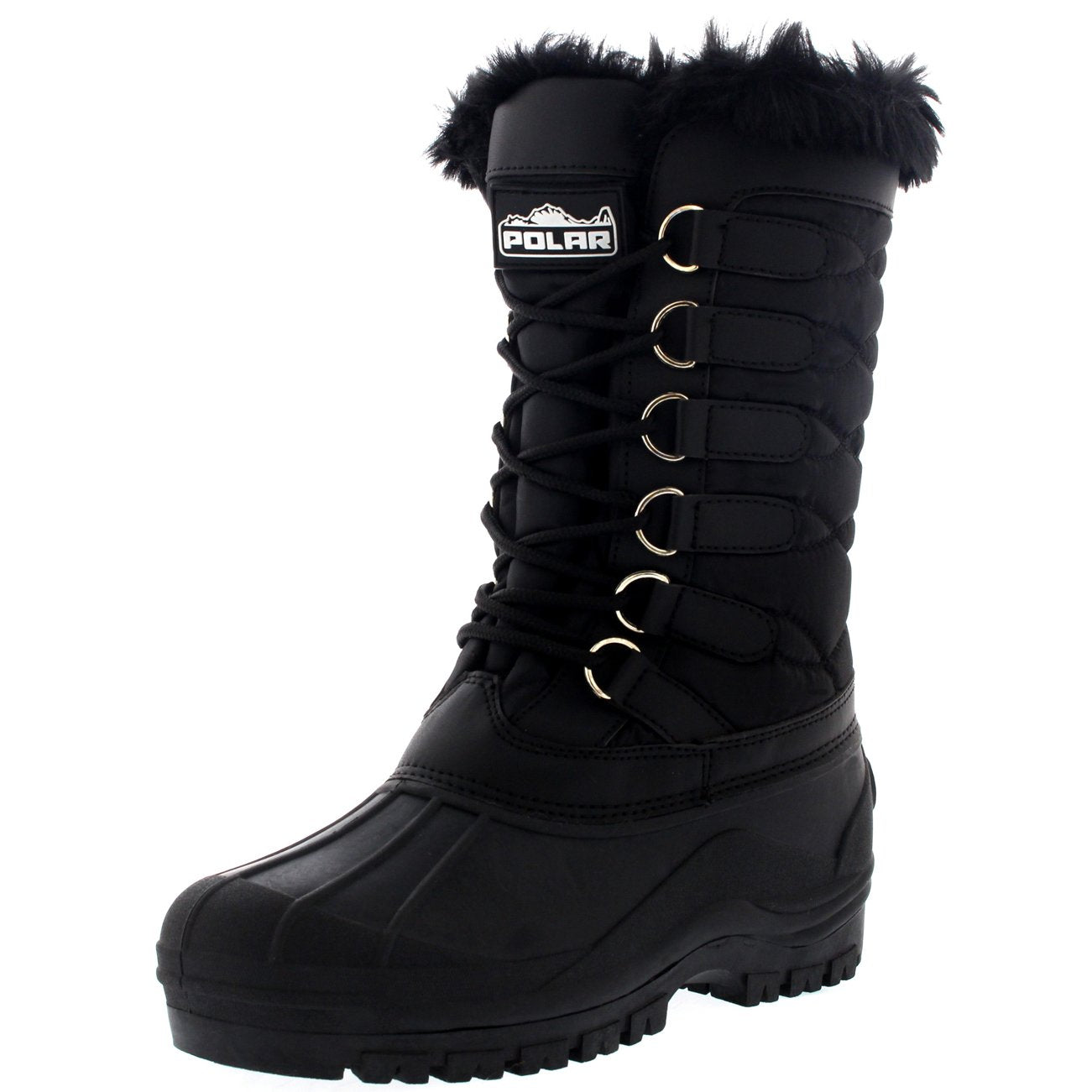 Polar Women's Lace Up Mid-Calf Snow Boots