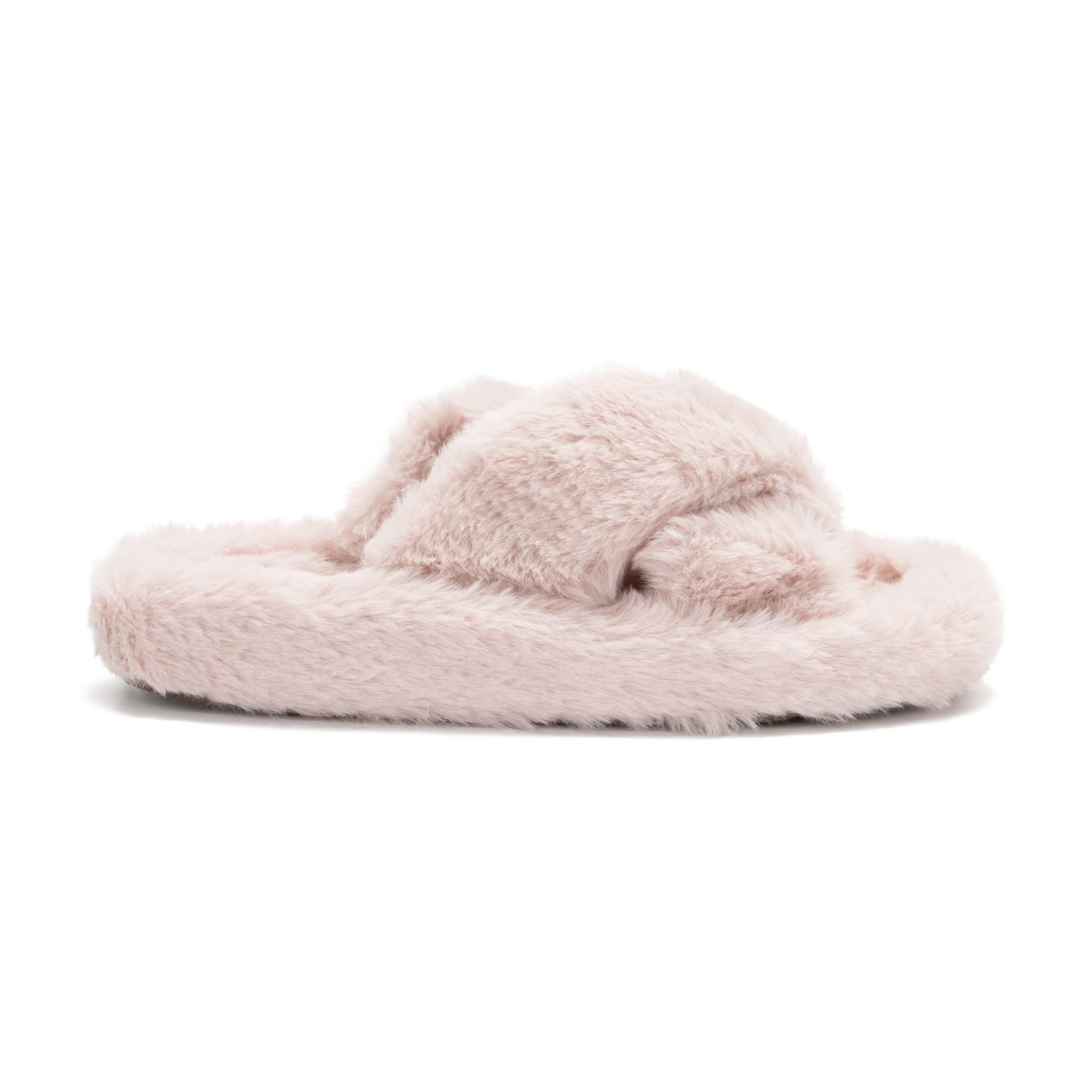 SIENNA: Women's Faux Fur Slider Slippers