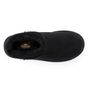 LILA: Fur Lined Mini Suede Slippers