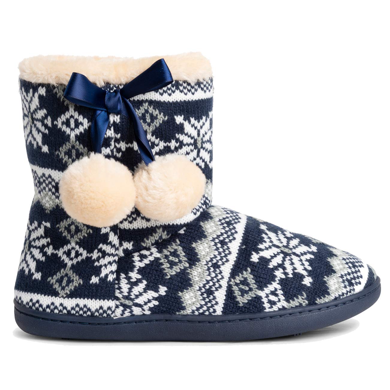 VERDA: Women's Pom Pom Faux Fur Slippers