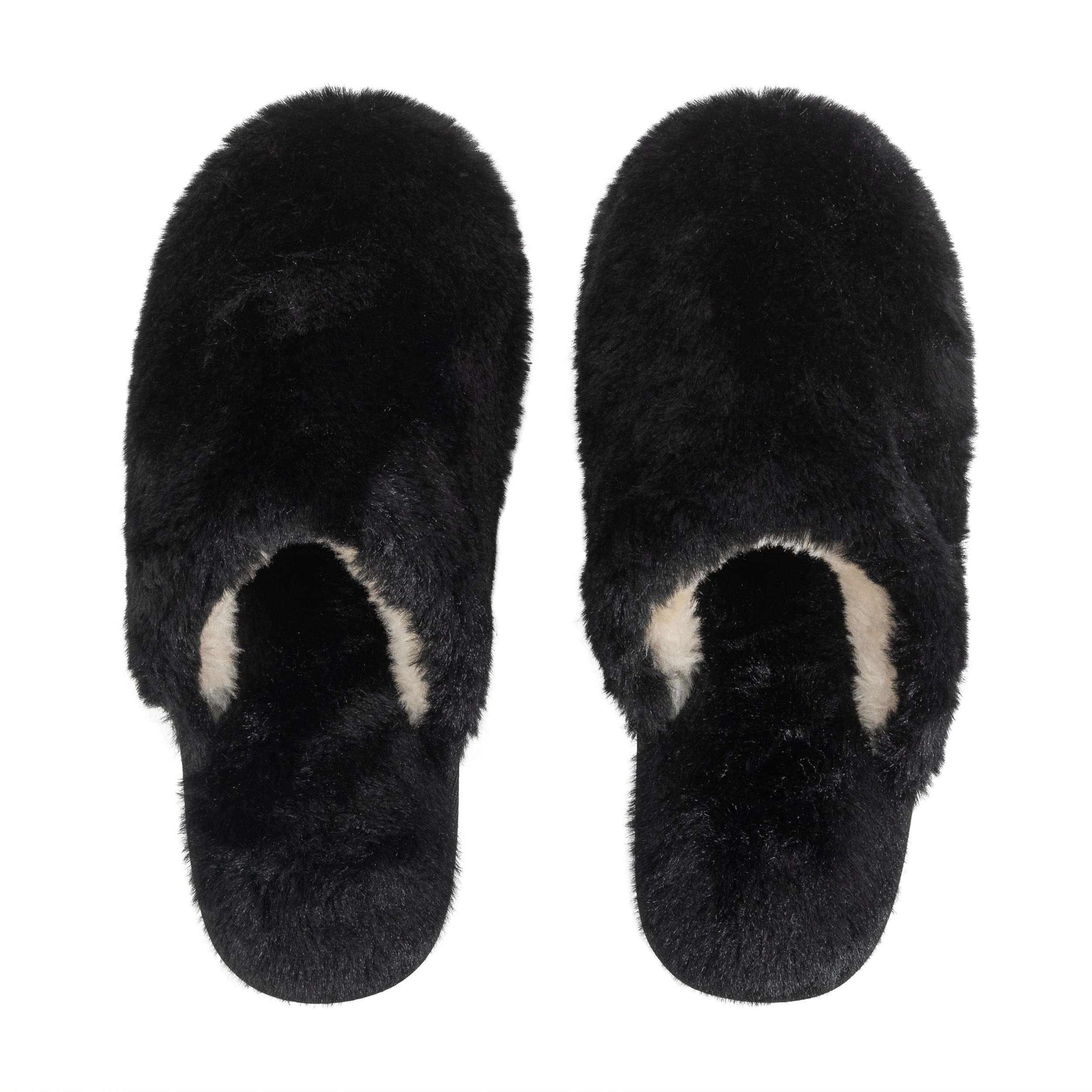 ZURI: Women's Fluffy Slippers With Funny Quote