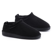 LILA: Fur Lined Mini Suede Slippers