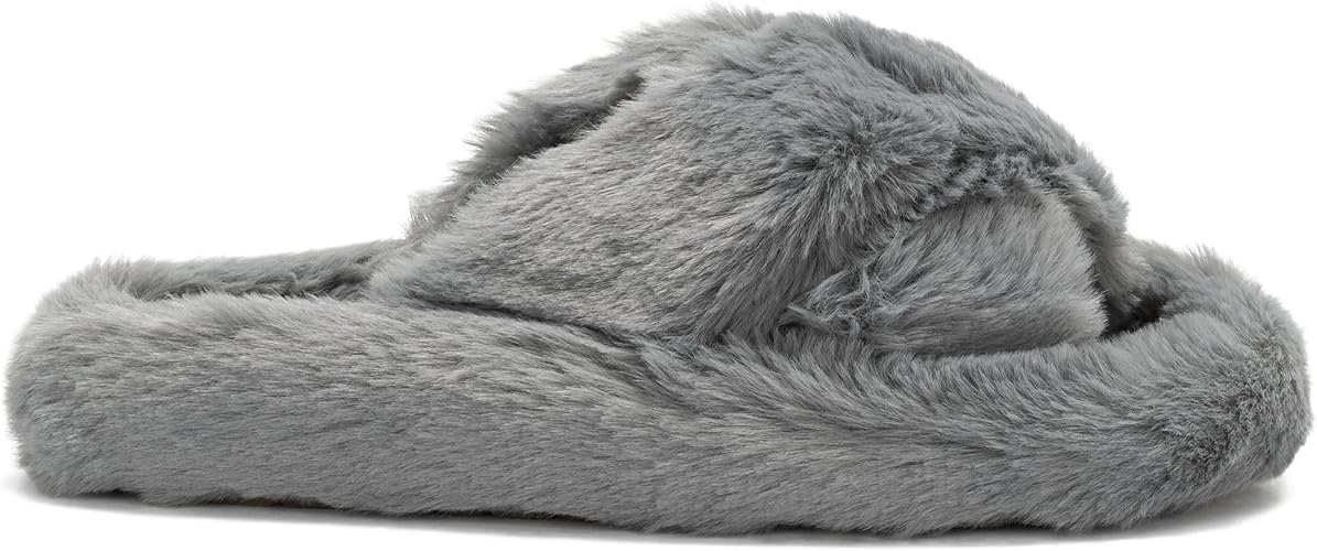 SIENNA: Women's Faux Fur Slider Slippers