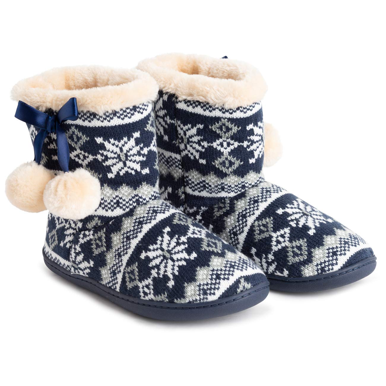 VERDA: Women's Pom Pom Faux Fur Slippers