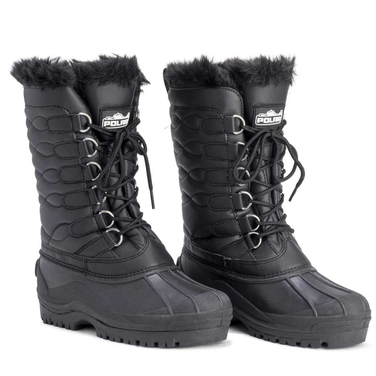 Polar Women's Lace Up Mid-Calf Snow Boots