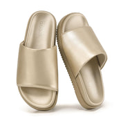 Metallics Flat Slider Sandal Slides