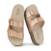 Rose Gold Footbed Sandals