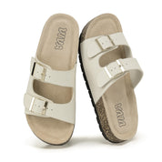 Beige Footbed Sandals