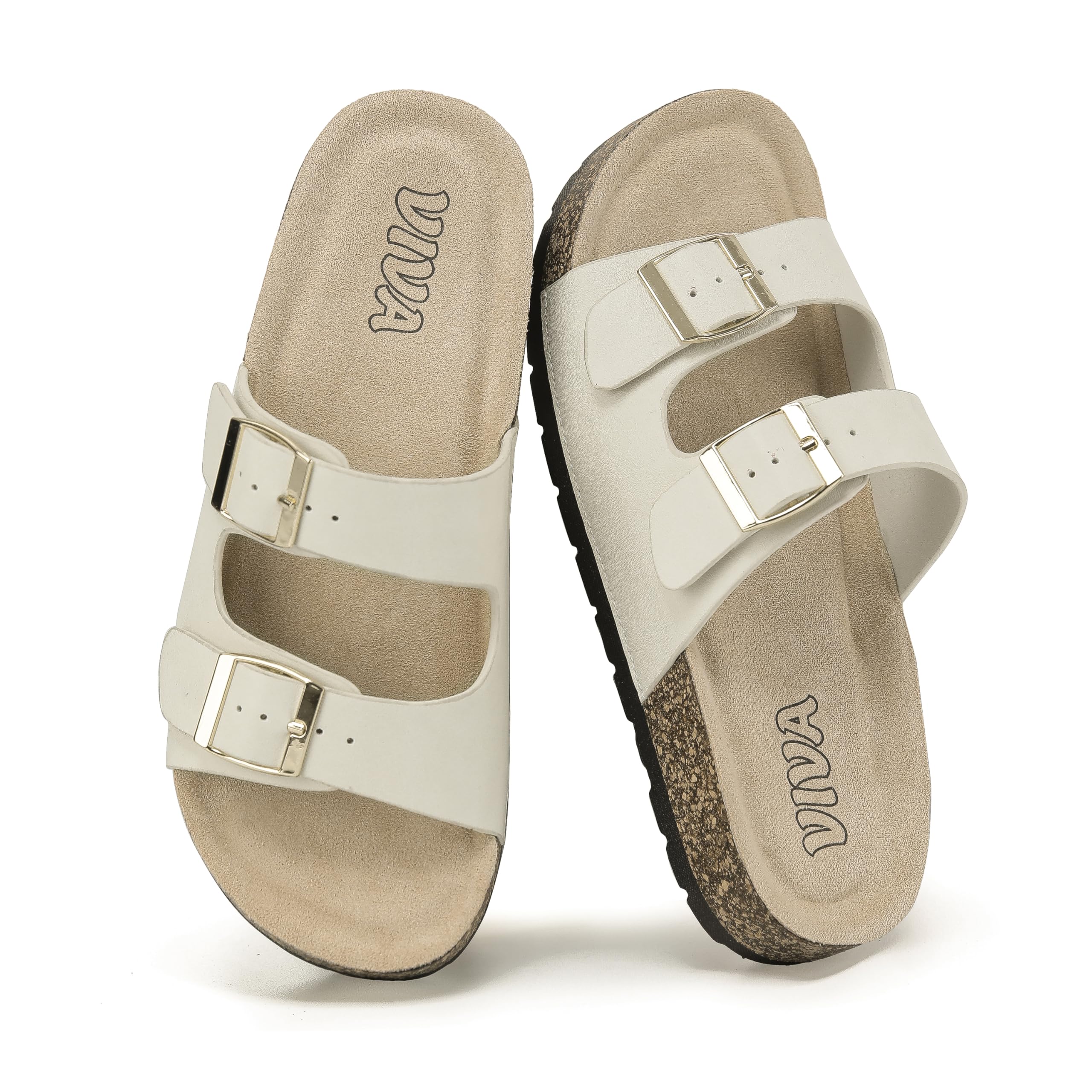 Beige Footbed Sandals