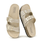 Gold Footbed Sandals