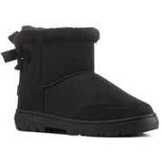 DAISY: Single Bow Ankle Slipper Boots