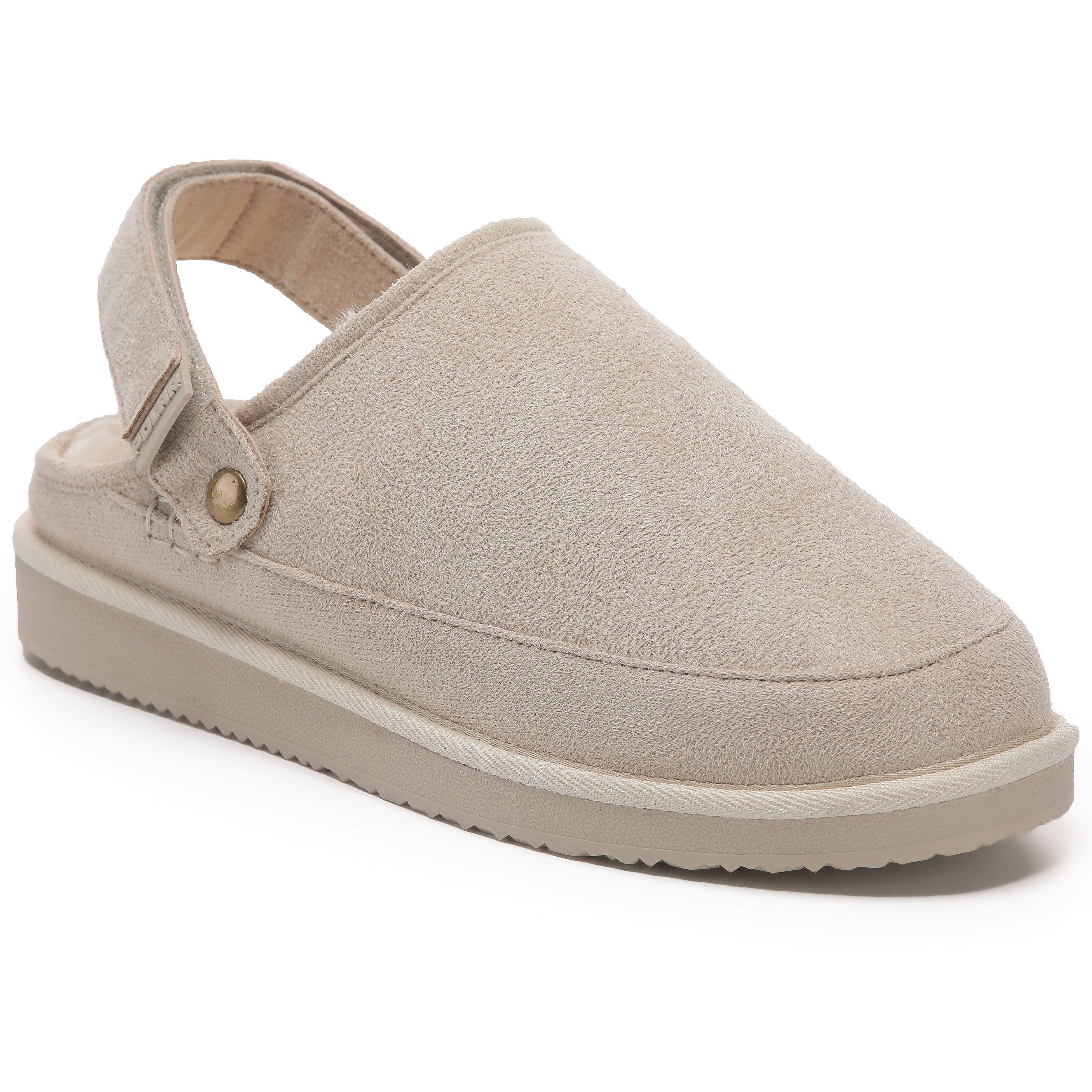 KATE: Suede Slip-On Clogs with Back Strap