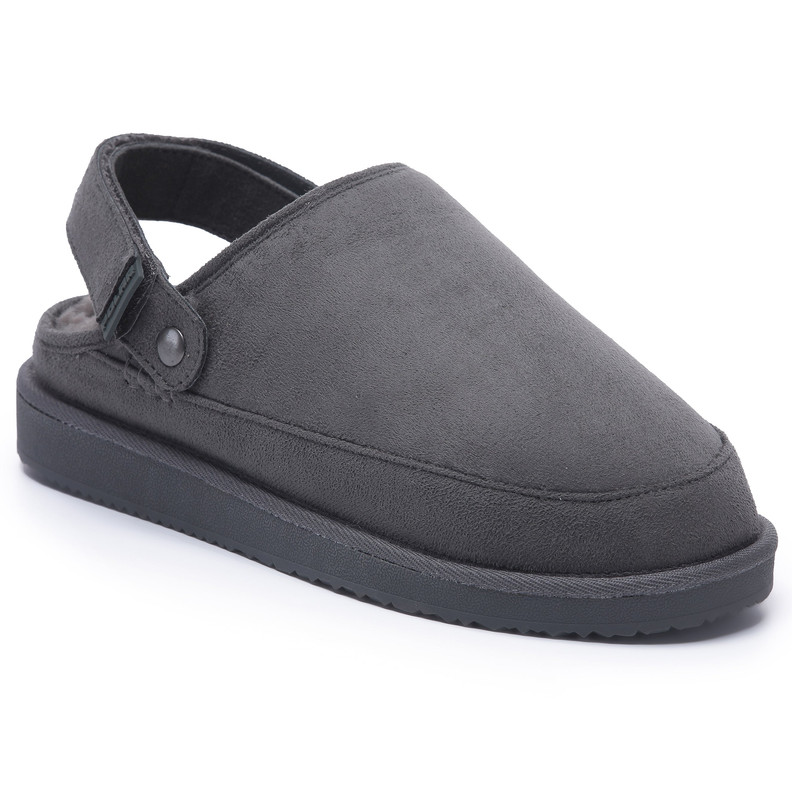 KATE: Suede Slip-On Clogs with Back Strap