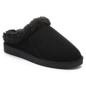 RILEY: Faux Suede Fur Lined Slip On Slippers