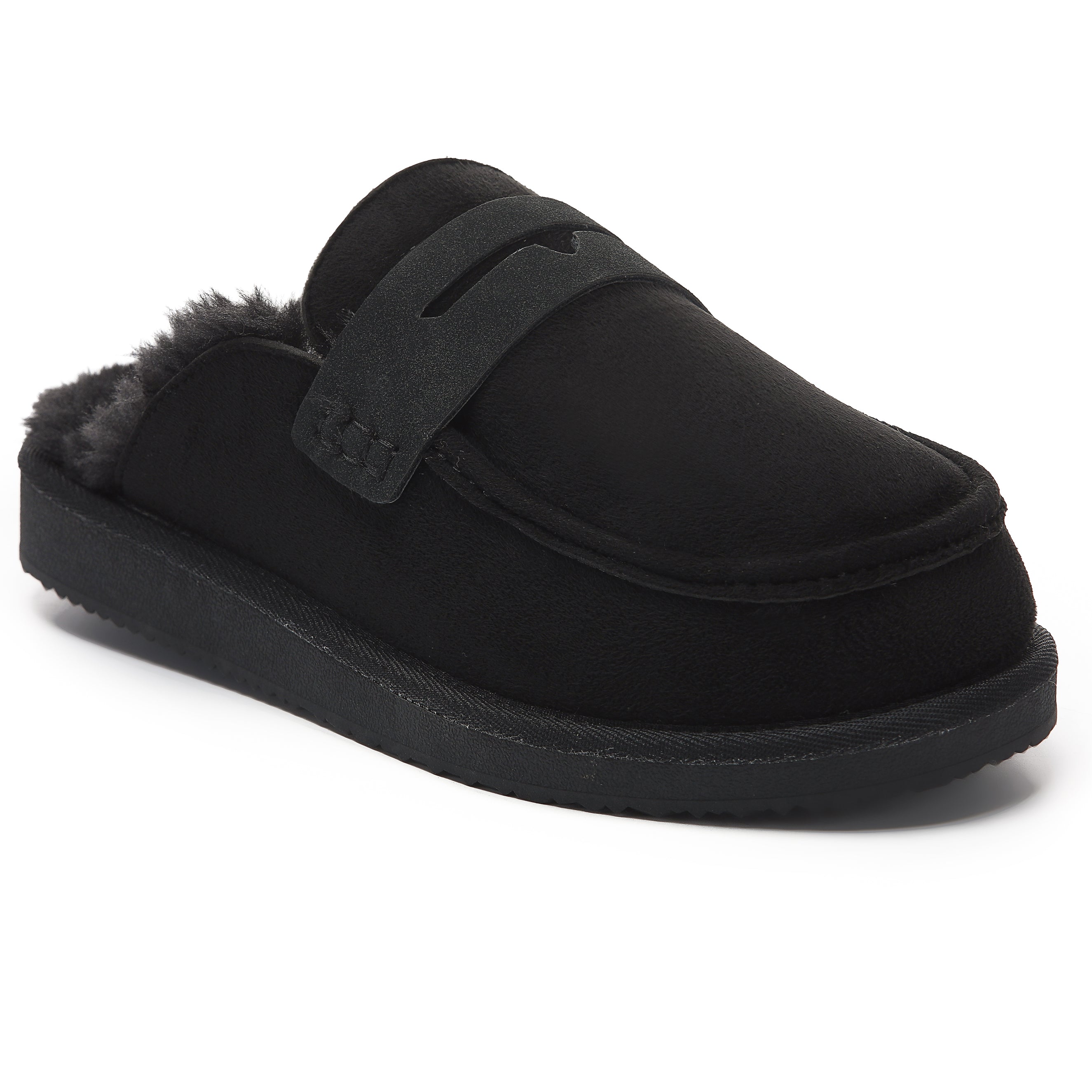 ARIA: Faux Fur Penny Loafer Slip On Slippers