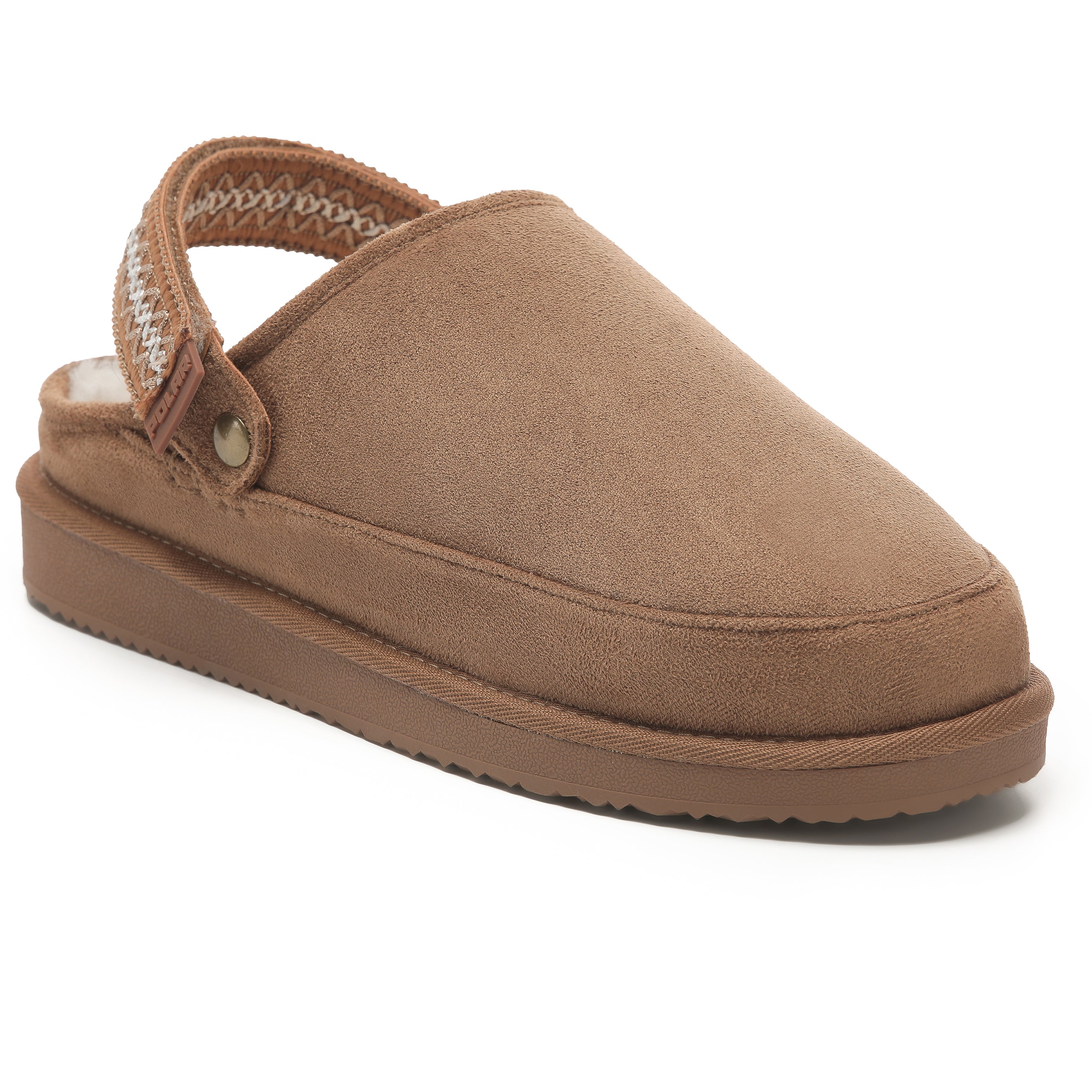 KATE: Suede Slip-On Clogs with Back Strap