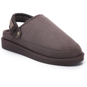 KATE: Suede Slip-On Clogs with Back Strap