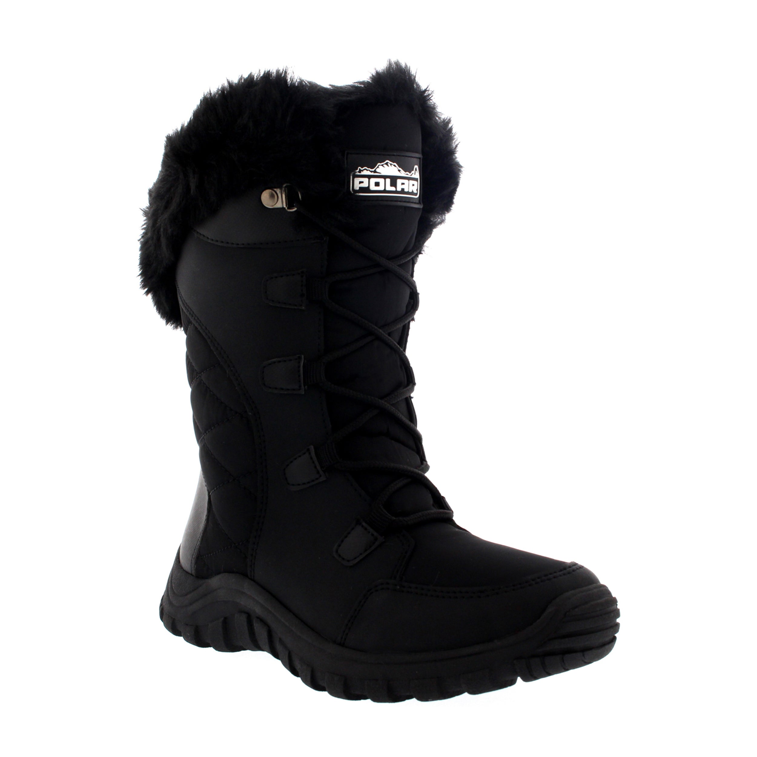 AMELIA: Women's Quilted Lace Up Snow Boots