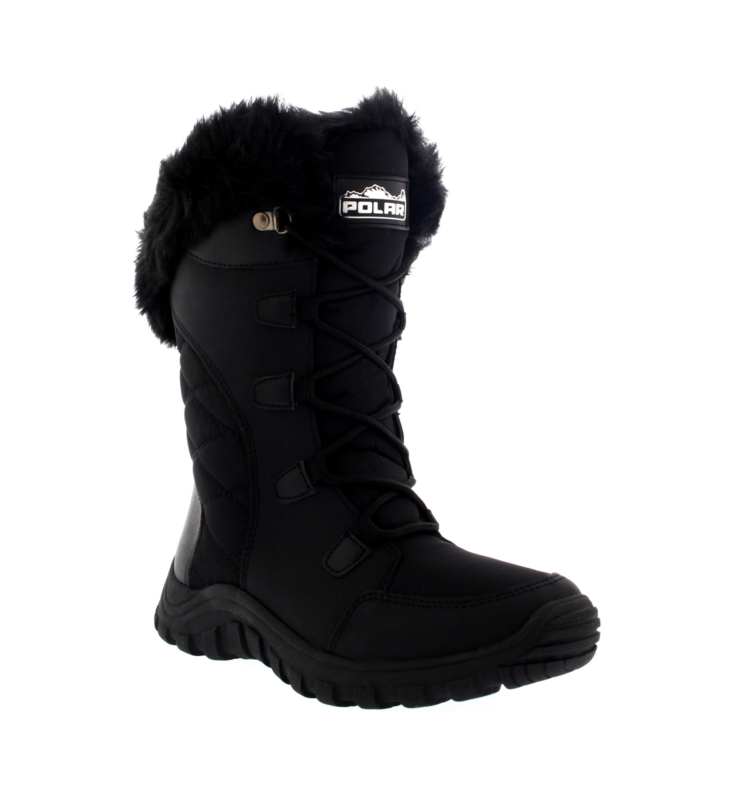 AMELIA: Women's Quilted Lace Up Snow Boots