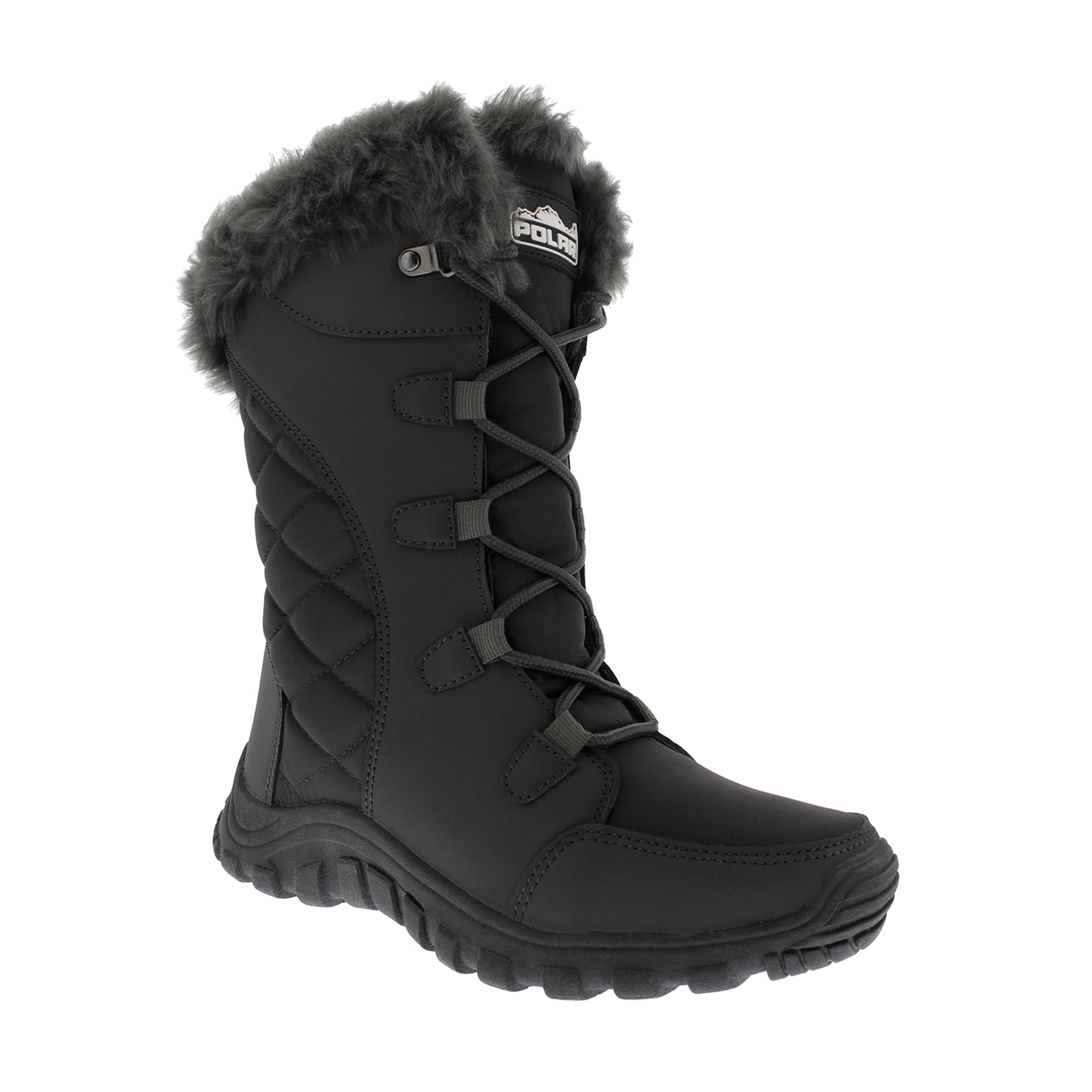 AMELIA: Women's Quilted Lace Up Snow Boots