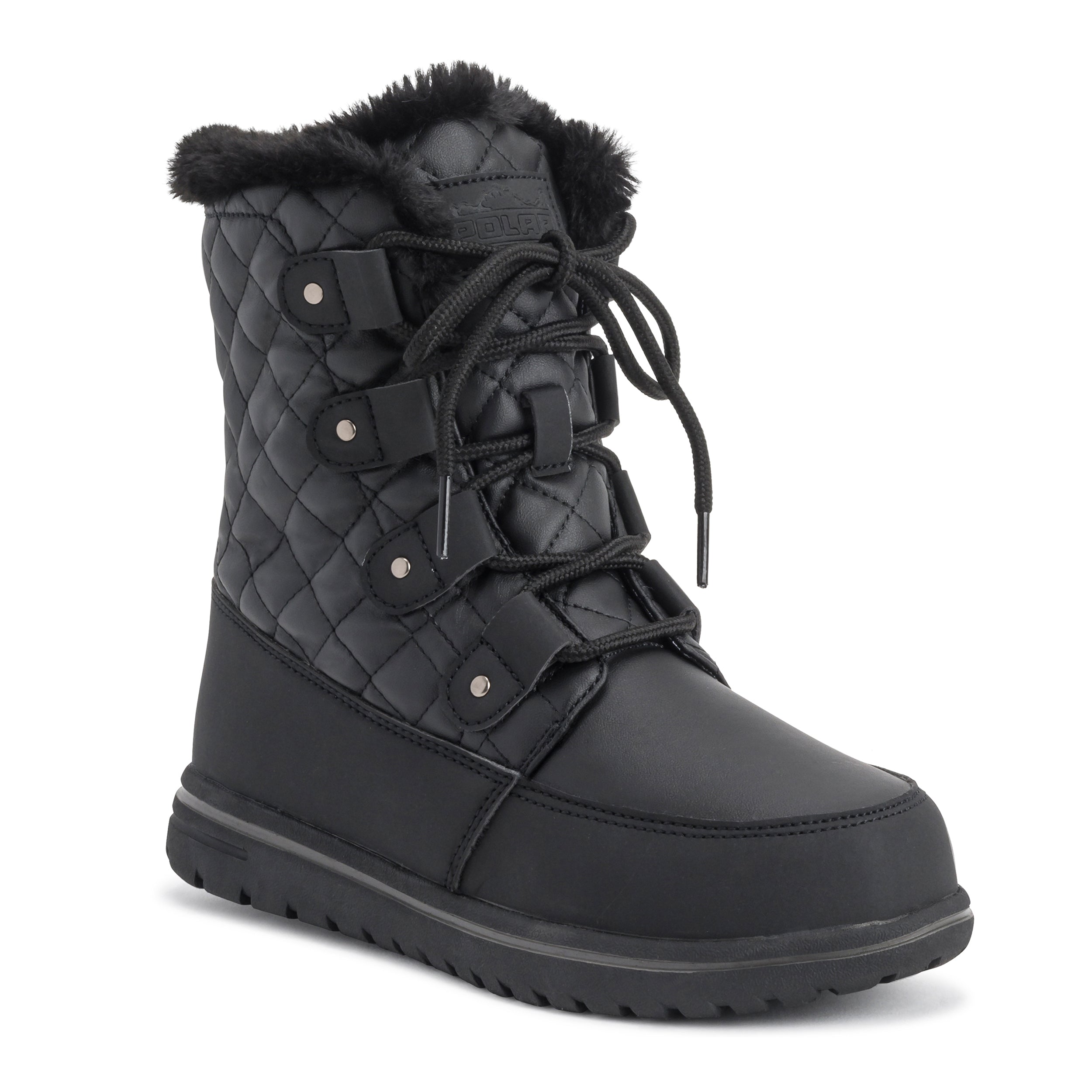 ARCS: Women's Quilted Faux Fur Snow Boots