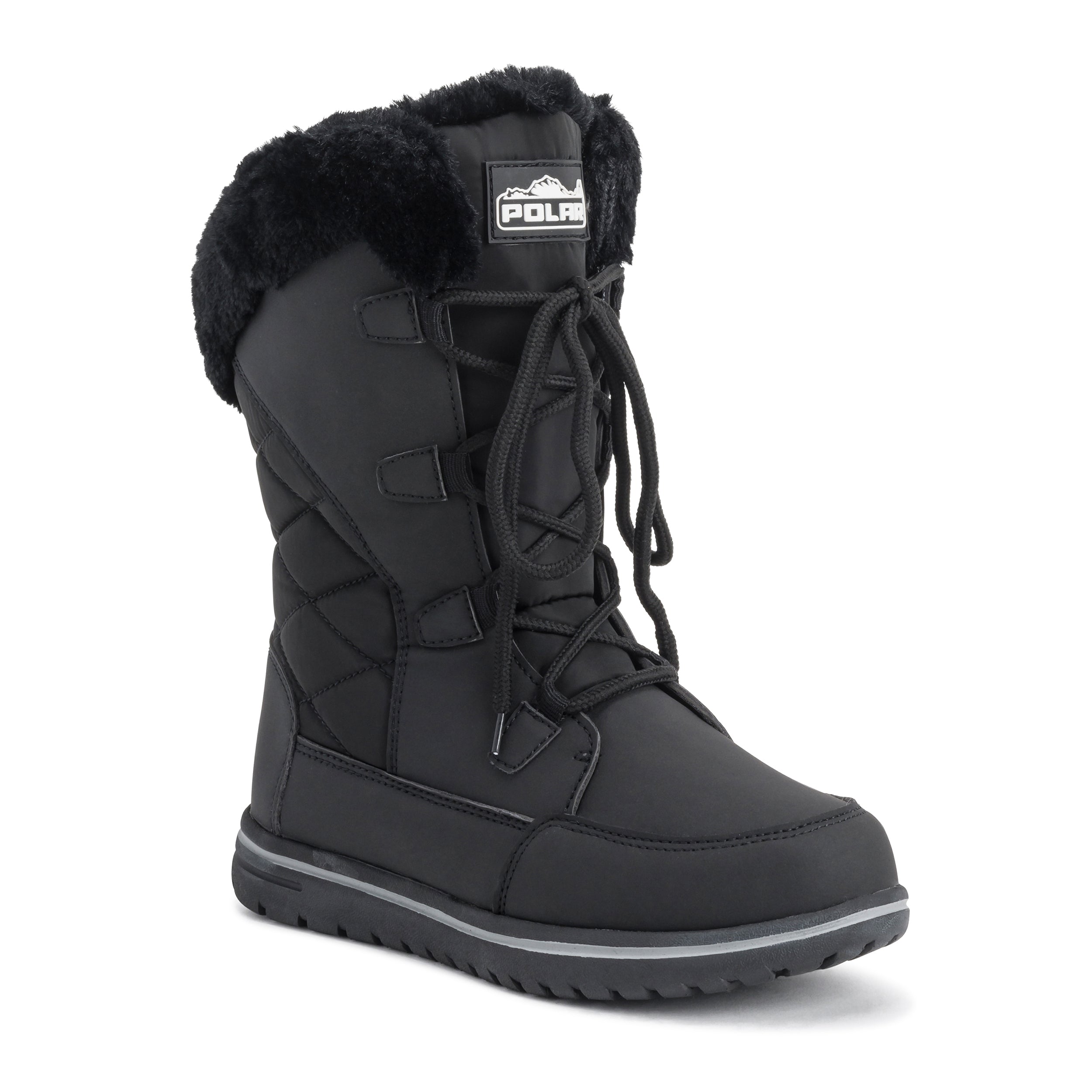 Polar Women's Quilted Lace Up Snow Boots