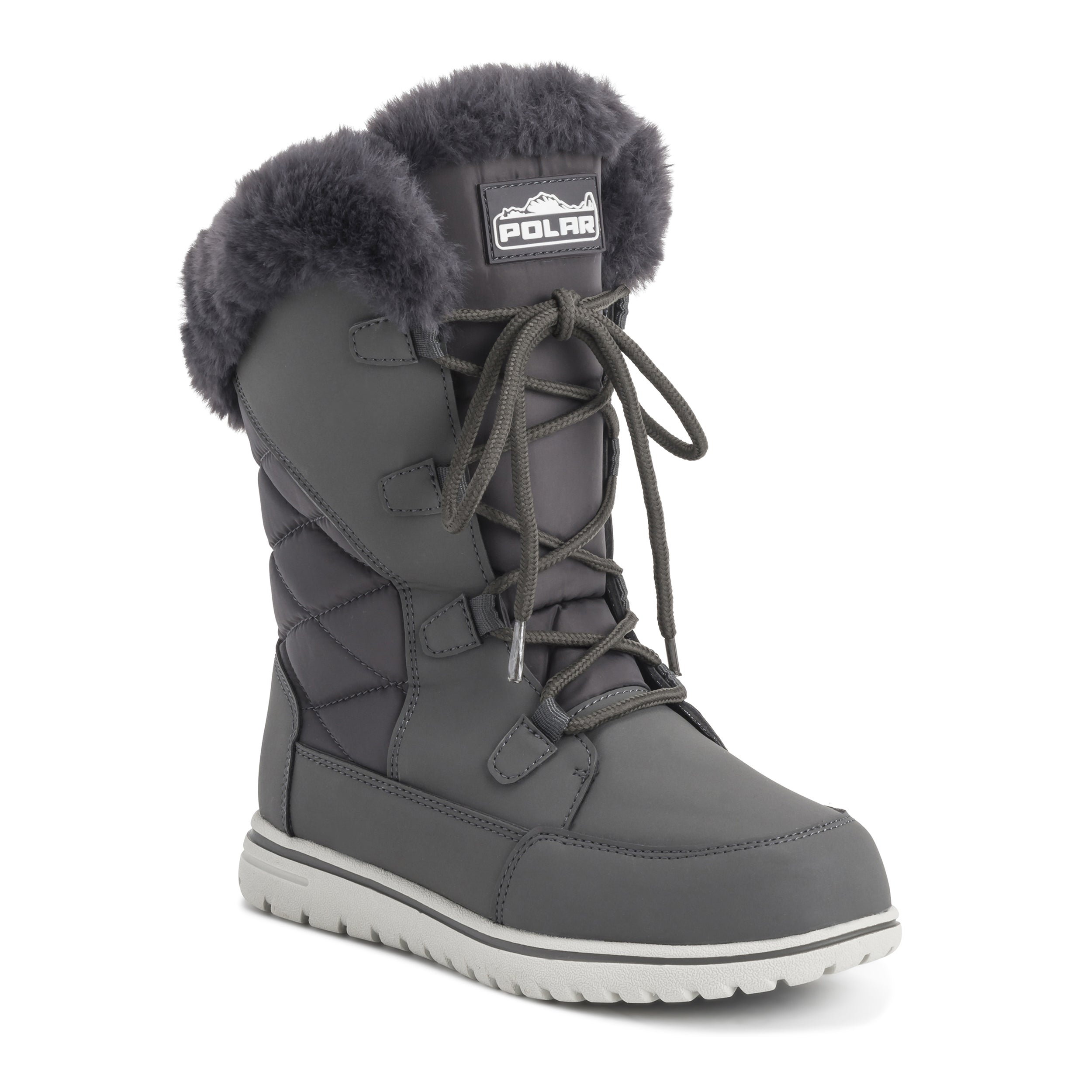 Polar Women's Quilted Lace Up Snow Boots
