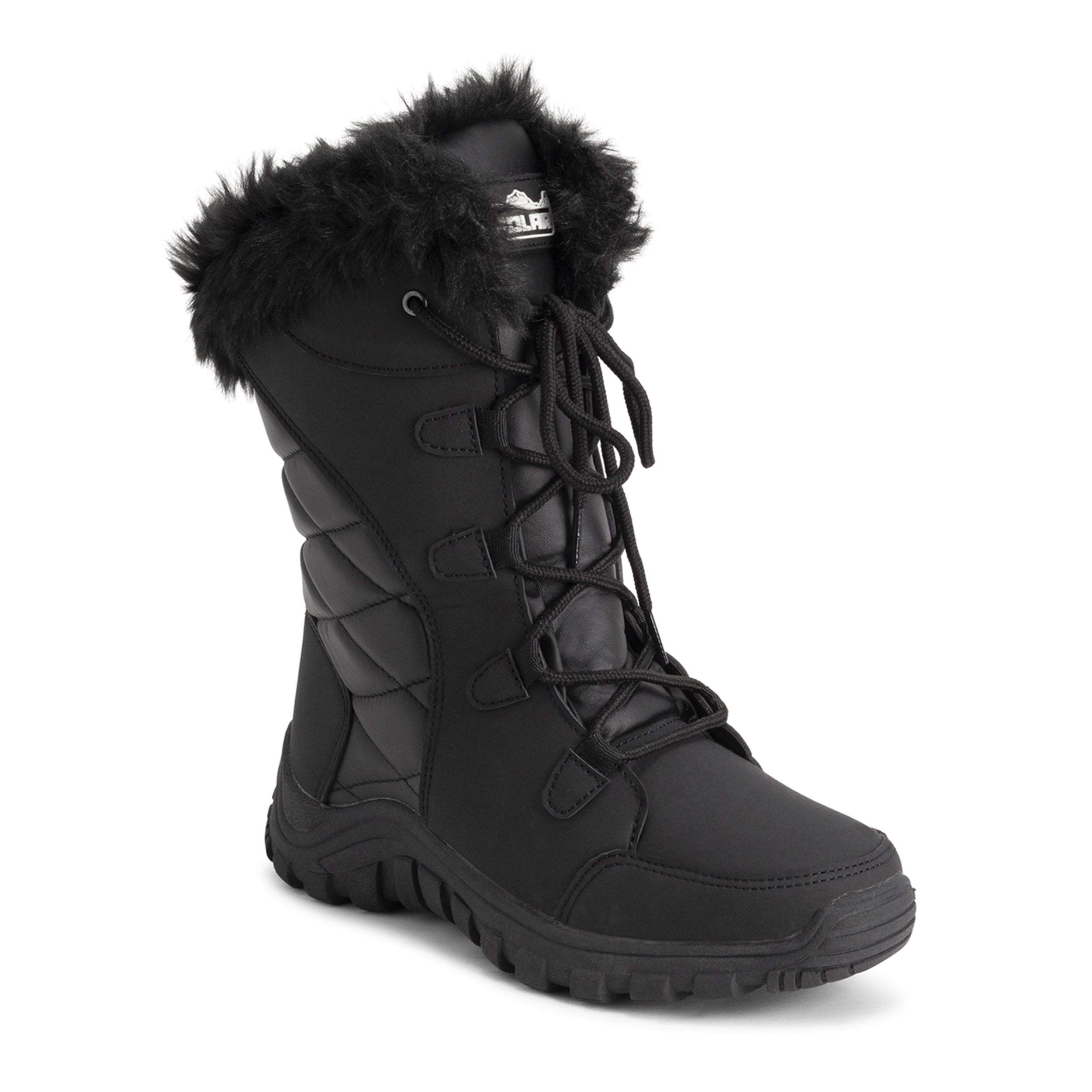 AMELIA: Women's Quilted Lace Up Snow Boots