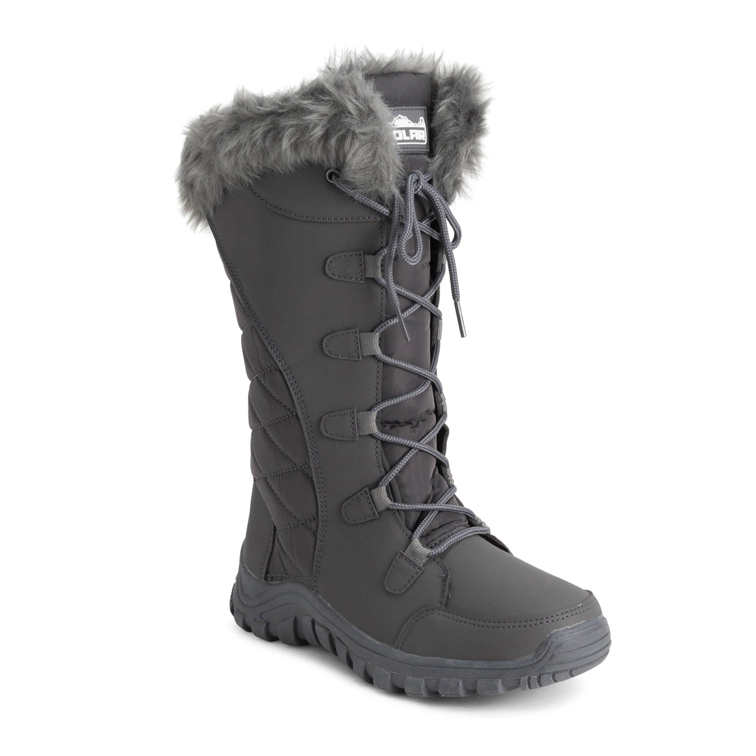 AMELIA: Women's Quilted Lace Up Snow Boots