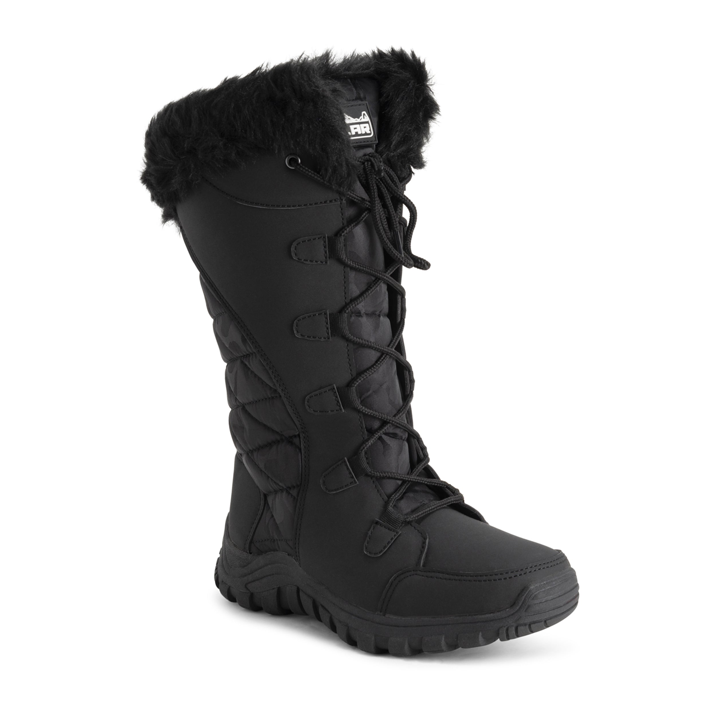 AMELIA: Women's Quilted Lace Up Snow Boots