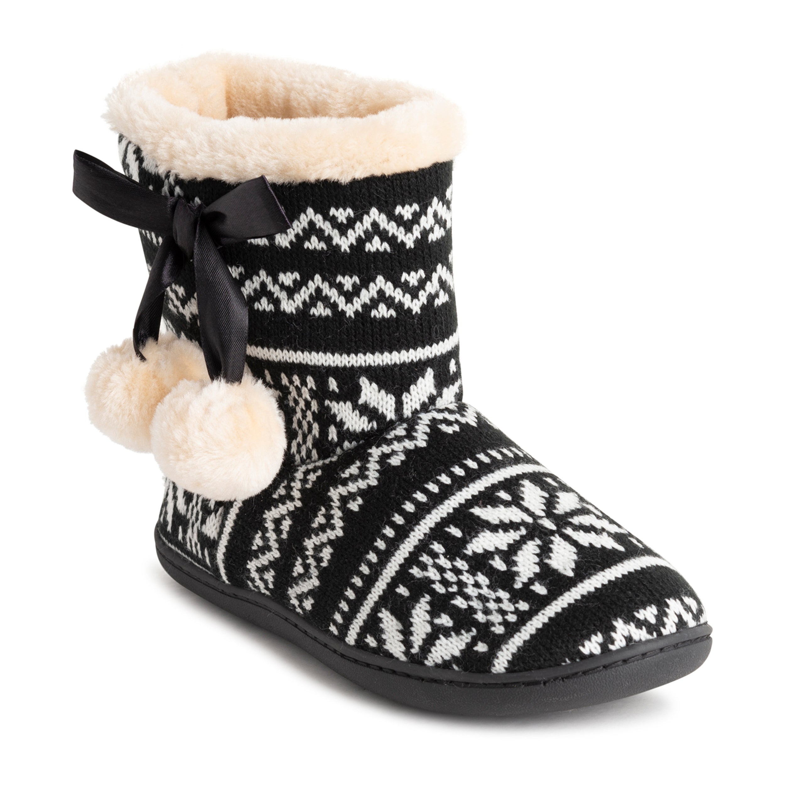 VERDA: Women's Pom Pom Faux Fur Slippers