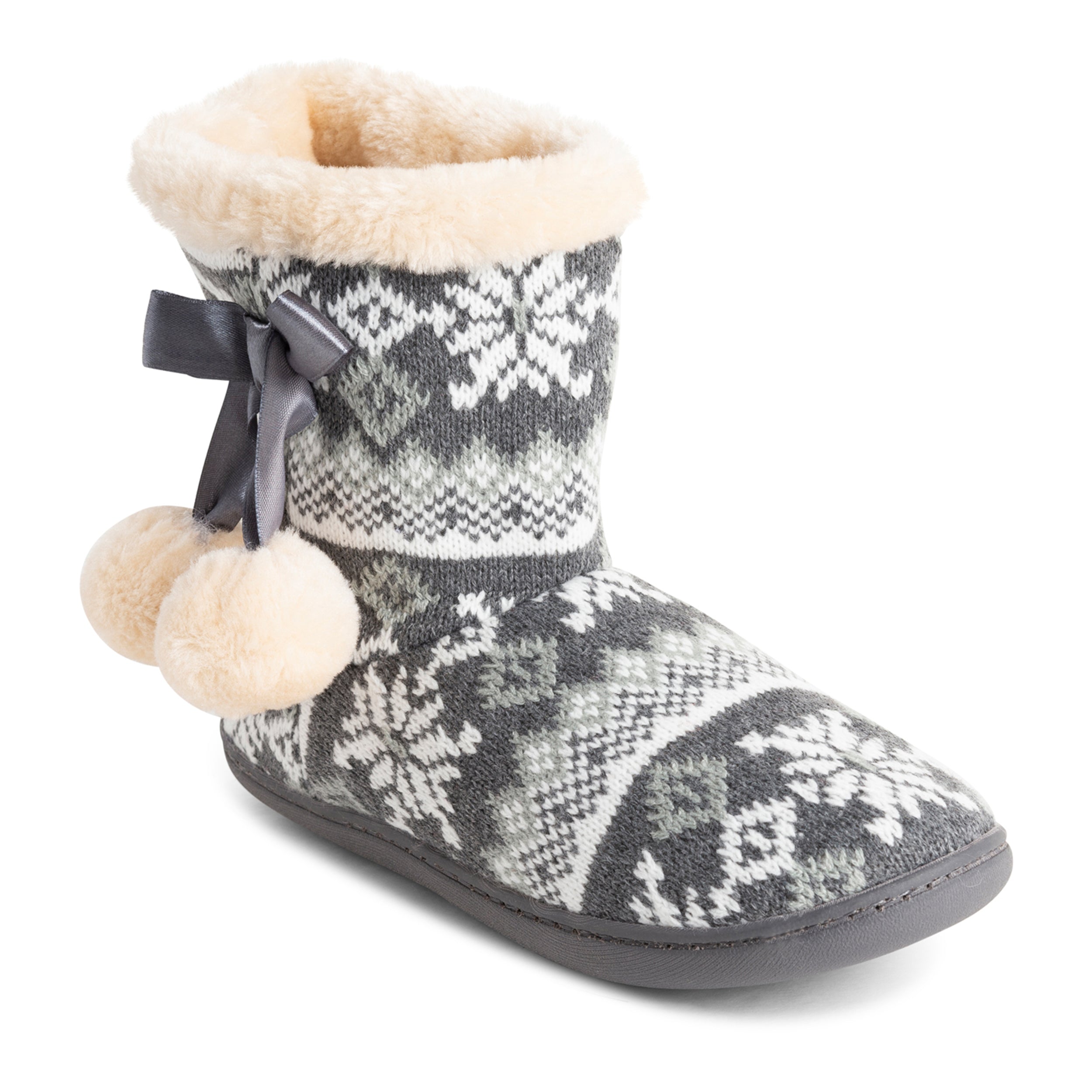 VERDA: Women's Pom Pom Faux Fur Slippers