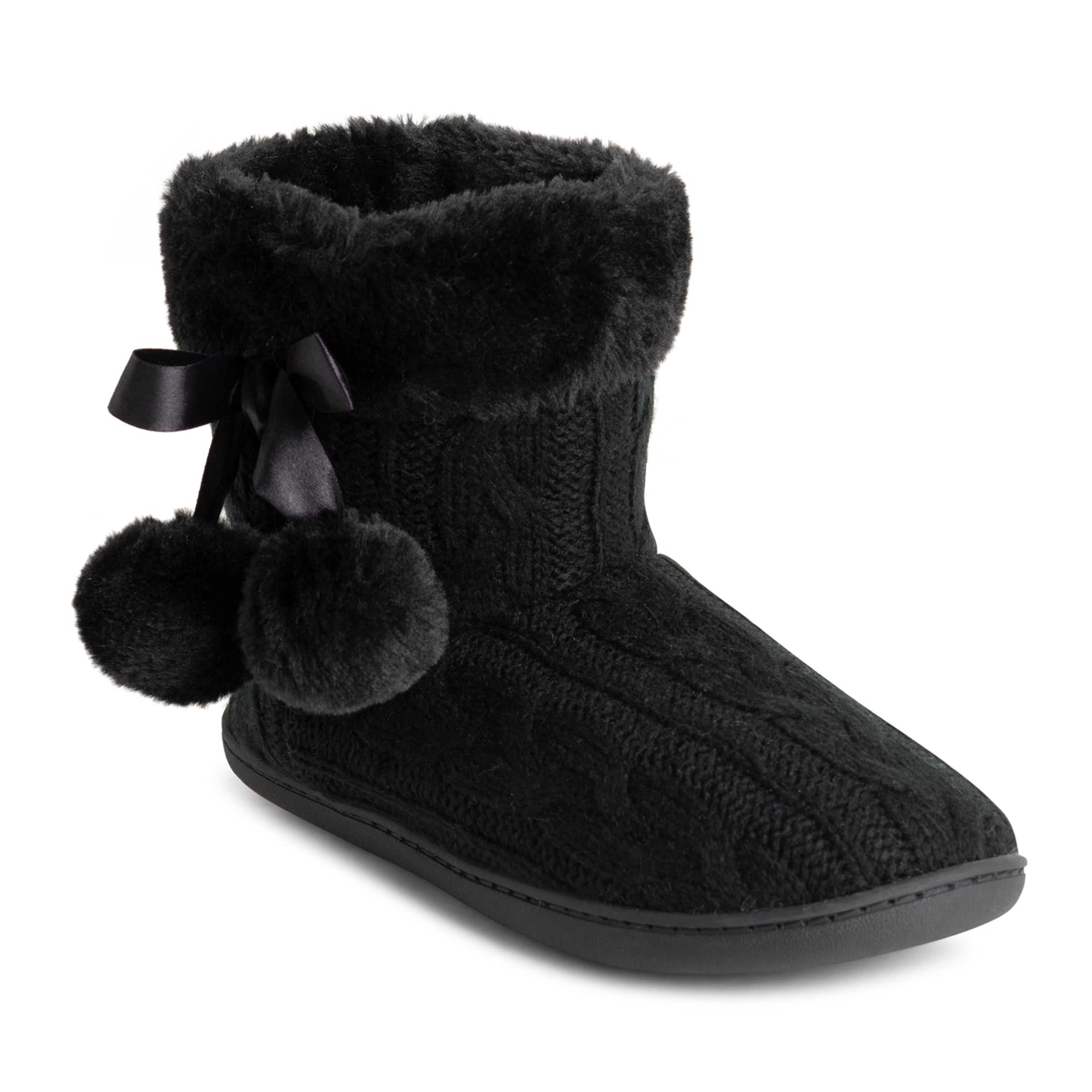 VERDA: Women's Pom Pom Faux Fur Slippers