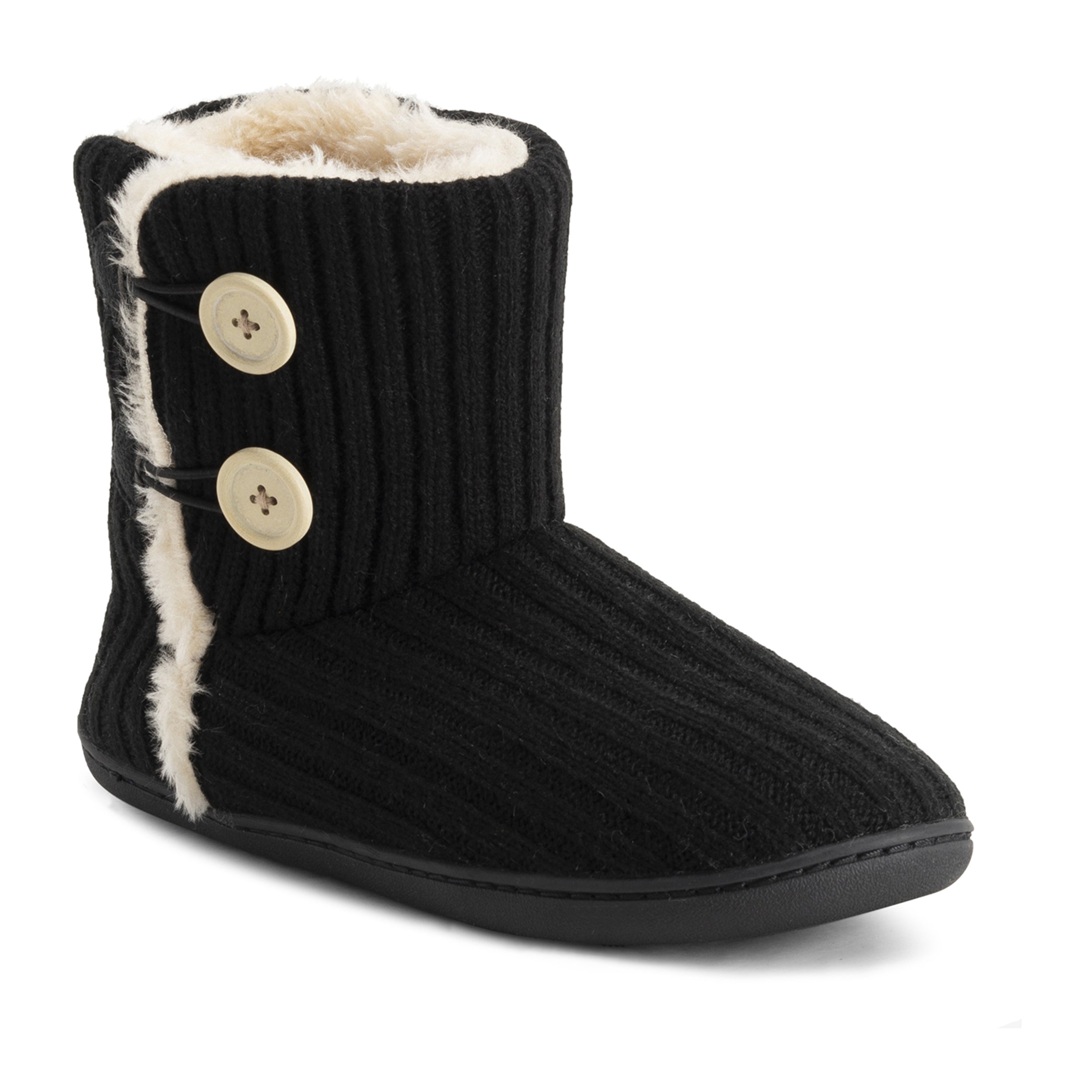Polar Women's Knitted Faux Fur Slippers