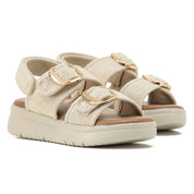 LUNA: Women's Buckle Flatform Wedge Sandals