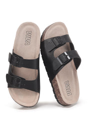 Women's Double Buckle Cork Footbed Sandals