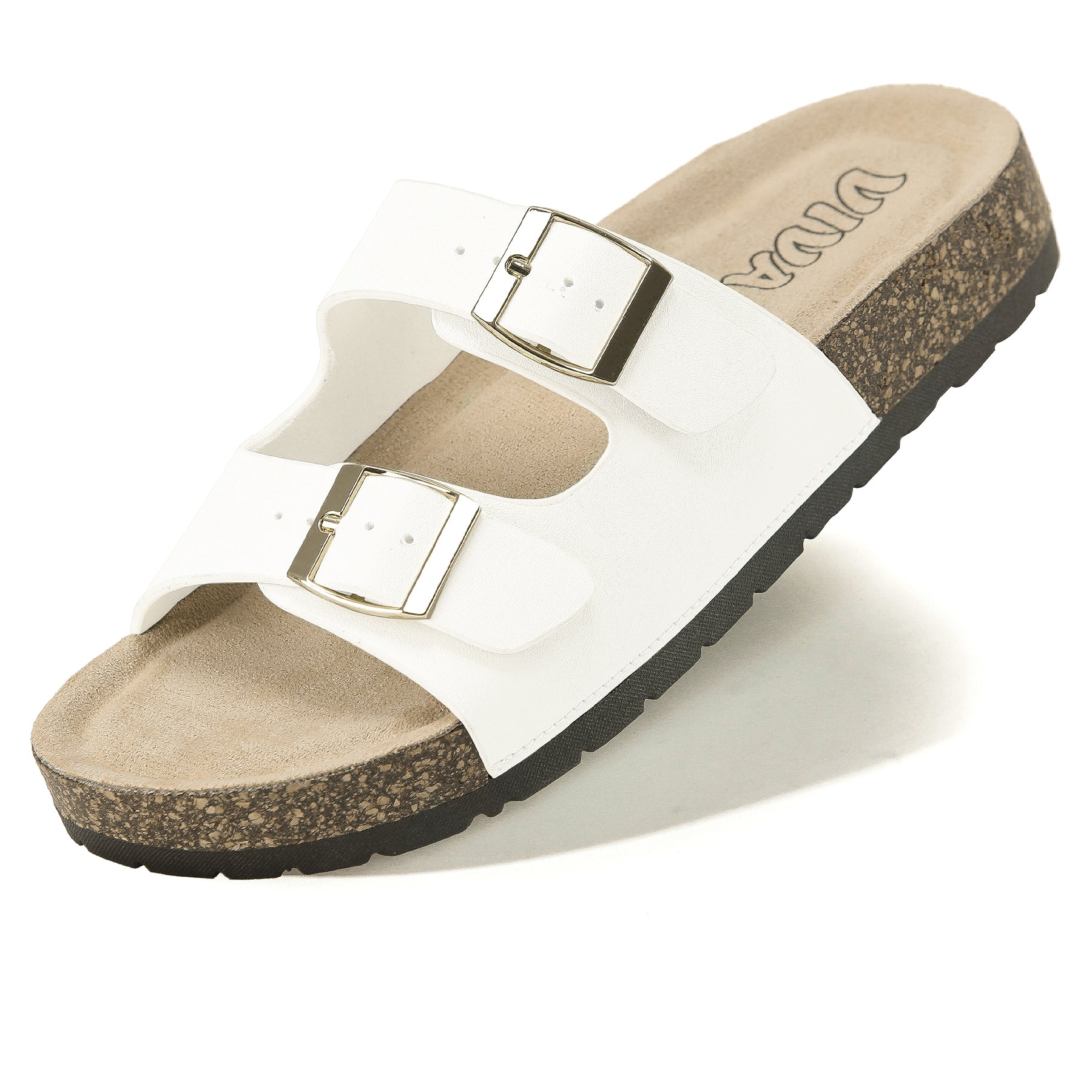 Women's Double Buckle Cork Footbed Sandals