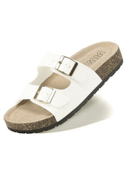 Women's Double Buckle Cork Footbed Sandals
