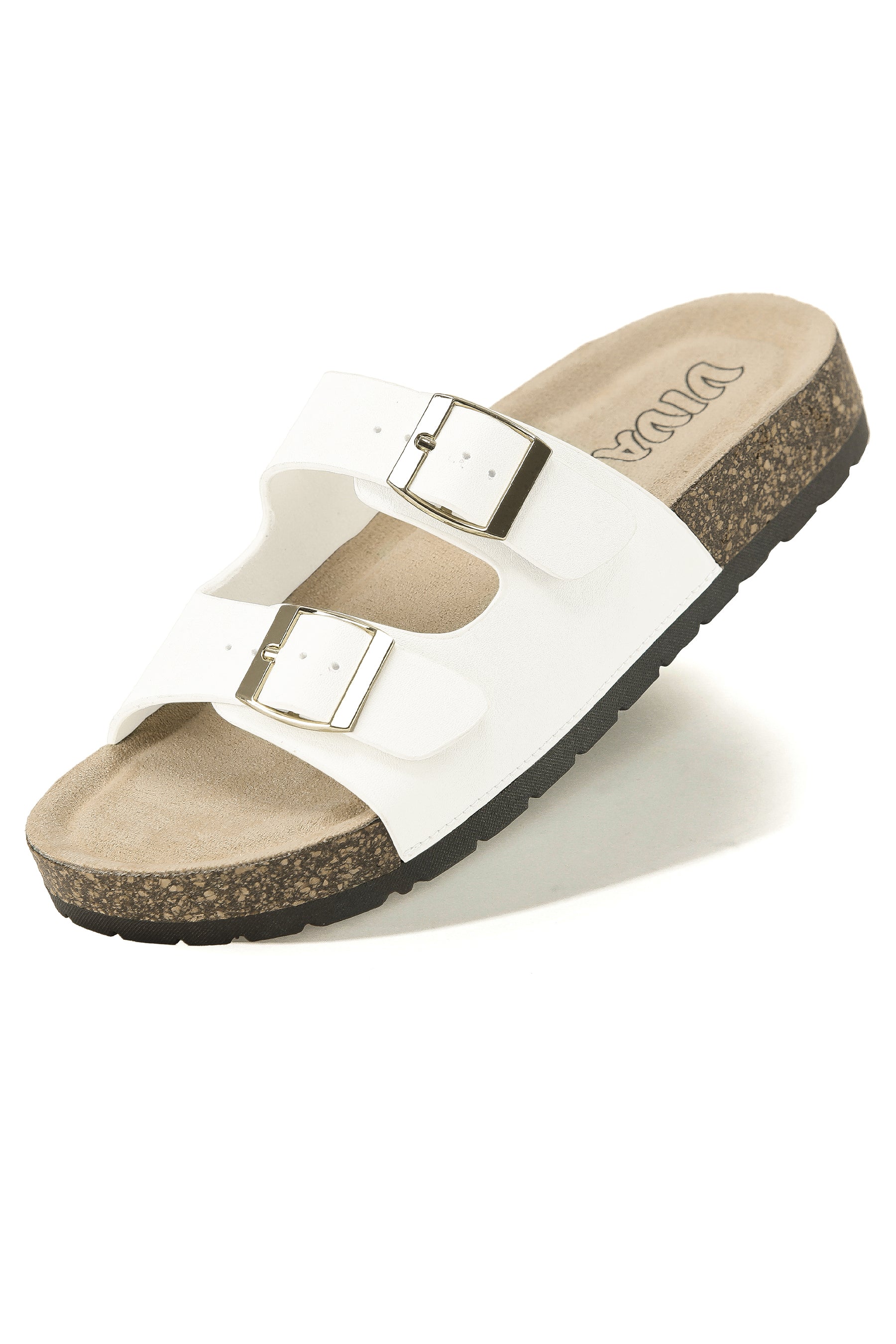 Women's Double Buckle Cork Footbed Sandals